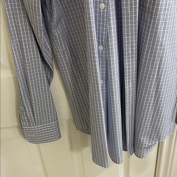 NWOT J. Crew Men's Blue Checkered Dress Shirt - Picture 4 of 7